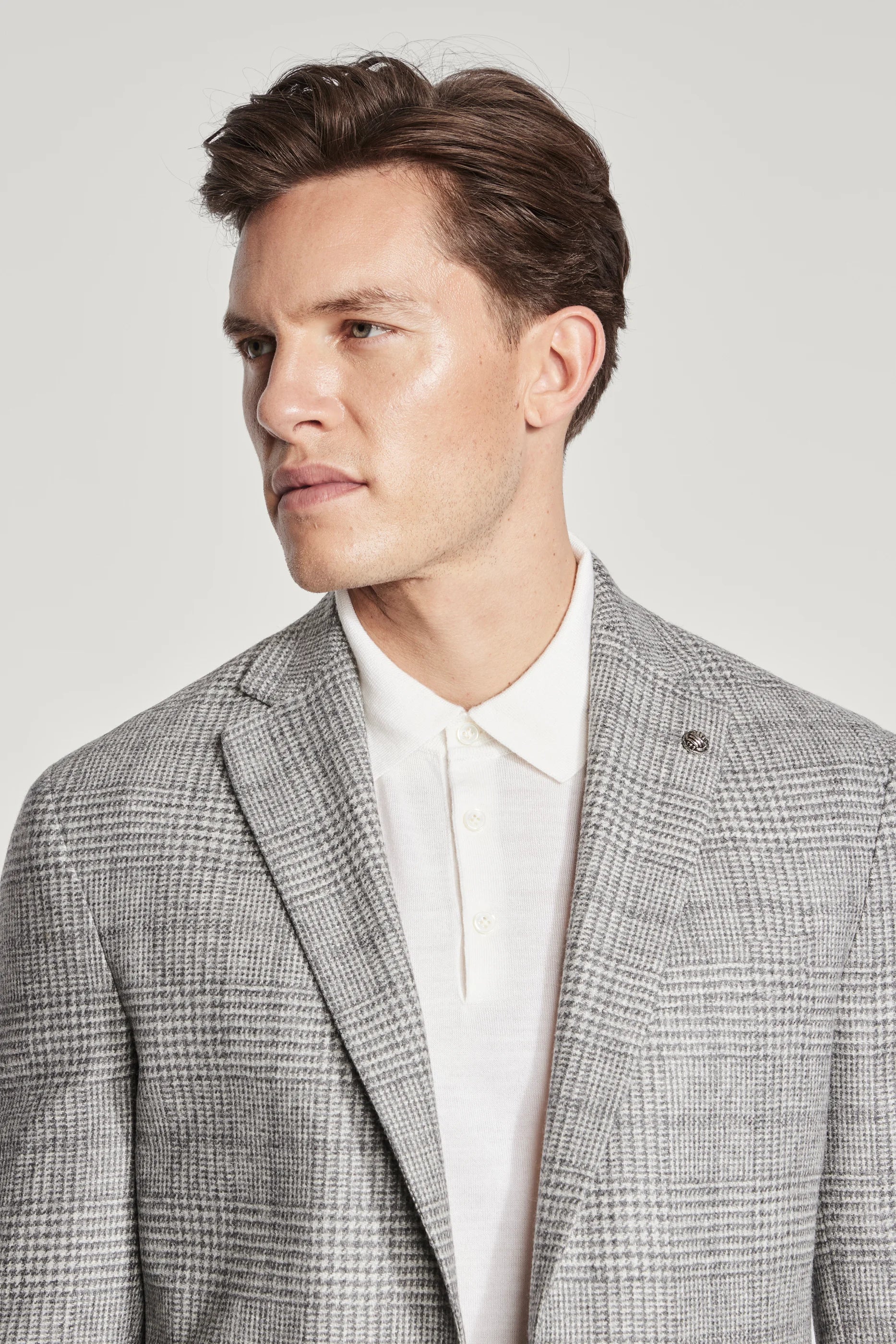 Alt view 1 Light Grey Plaid Blazer