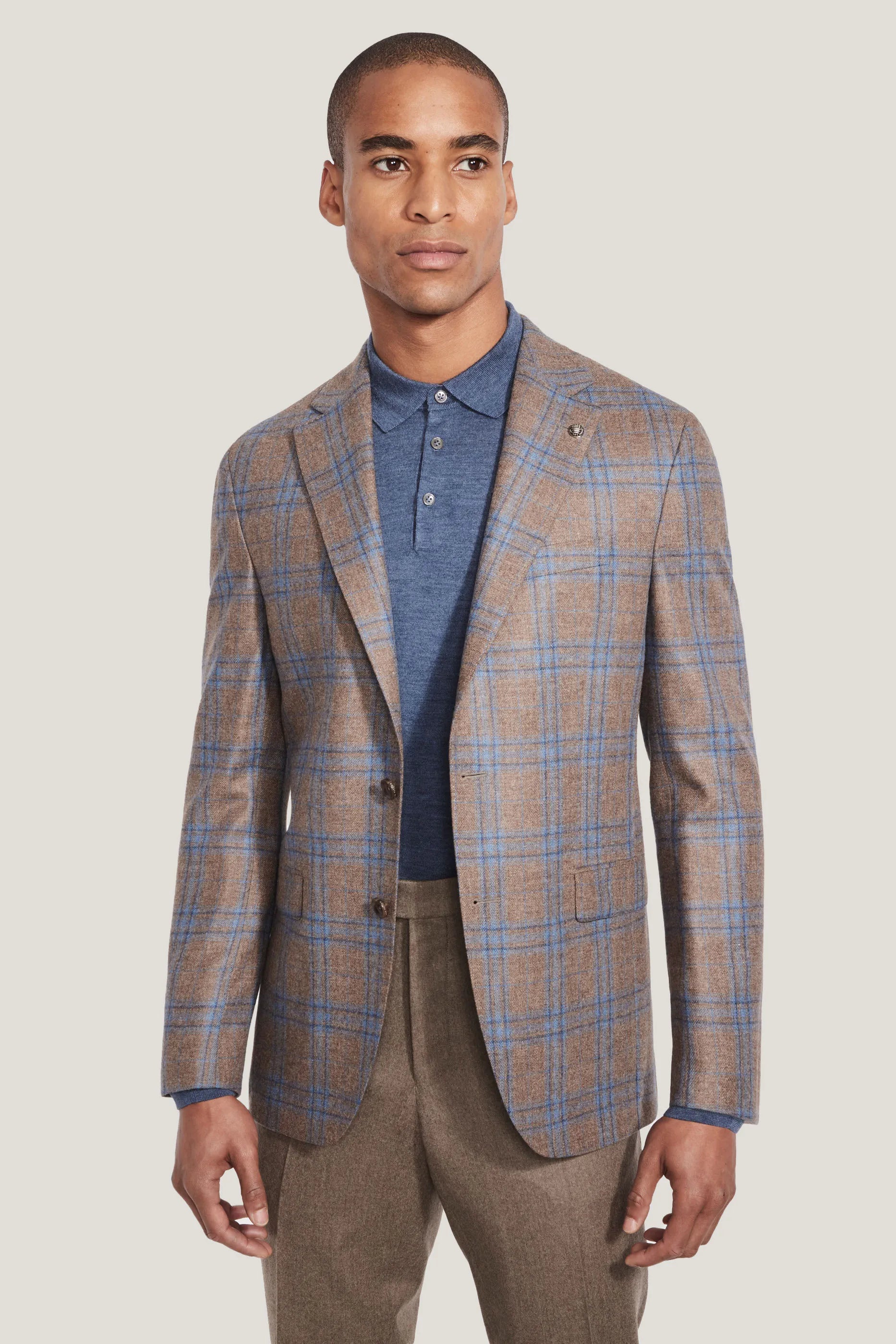 Alt view Brown Plaid Blazer