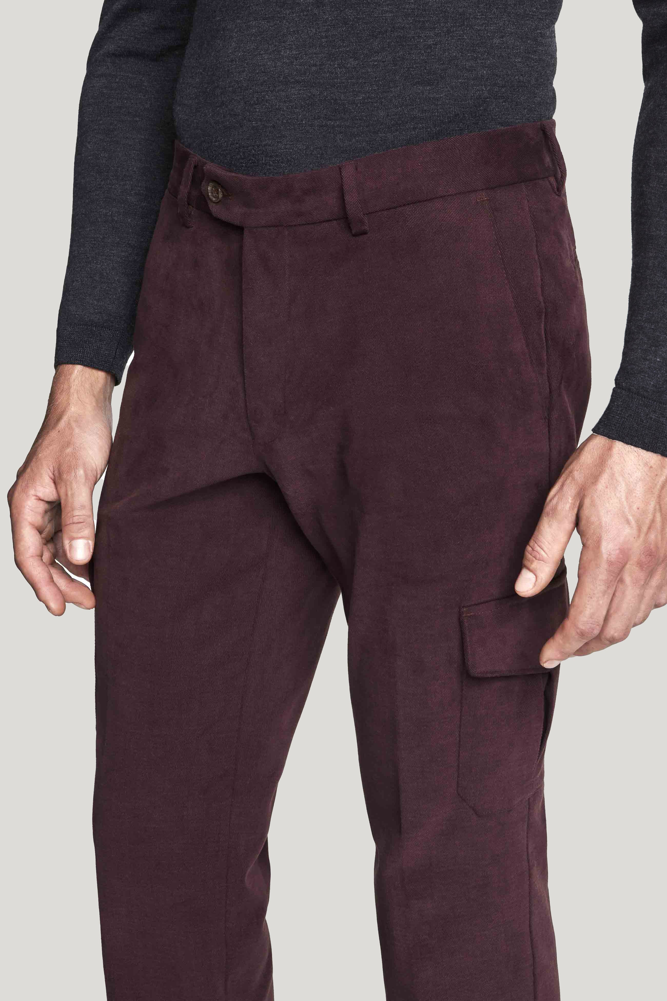 Alt view 1 Burgundy Cargo Trouser