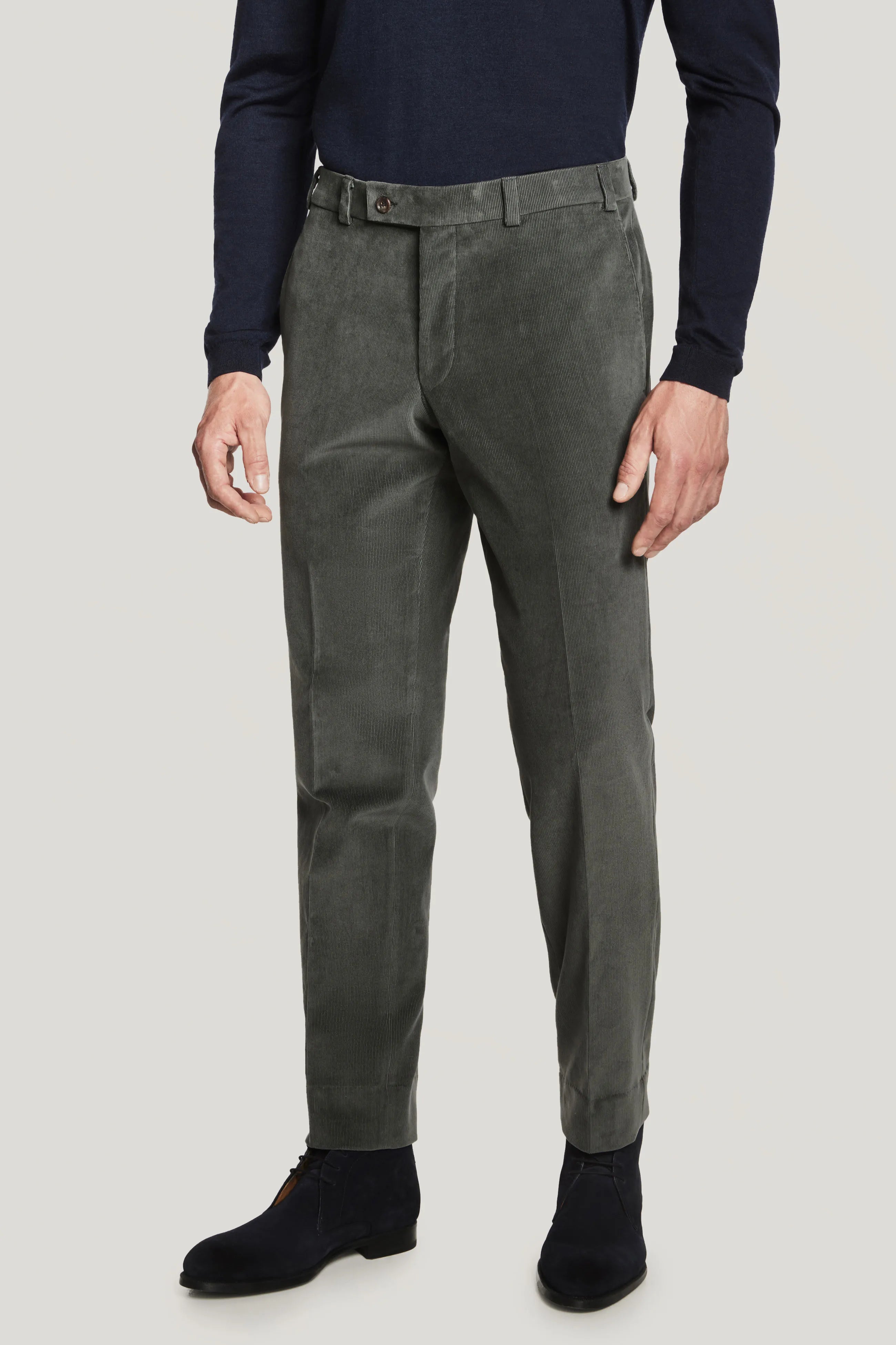 Vue alternative Pantalon en velours côtelé gris moyen