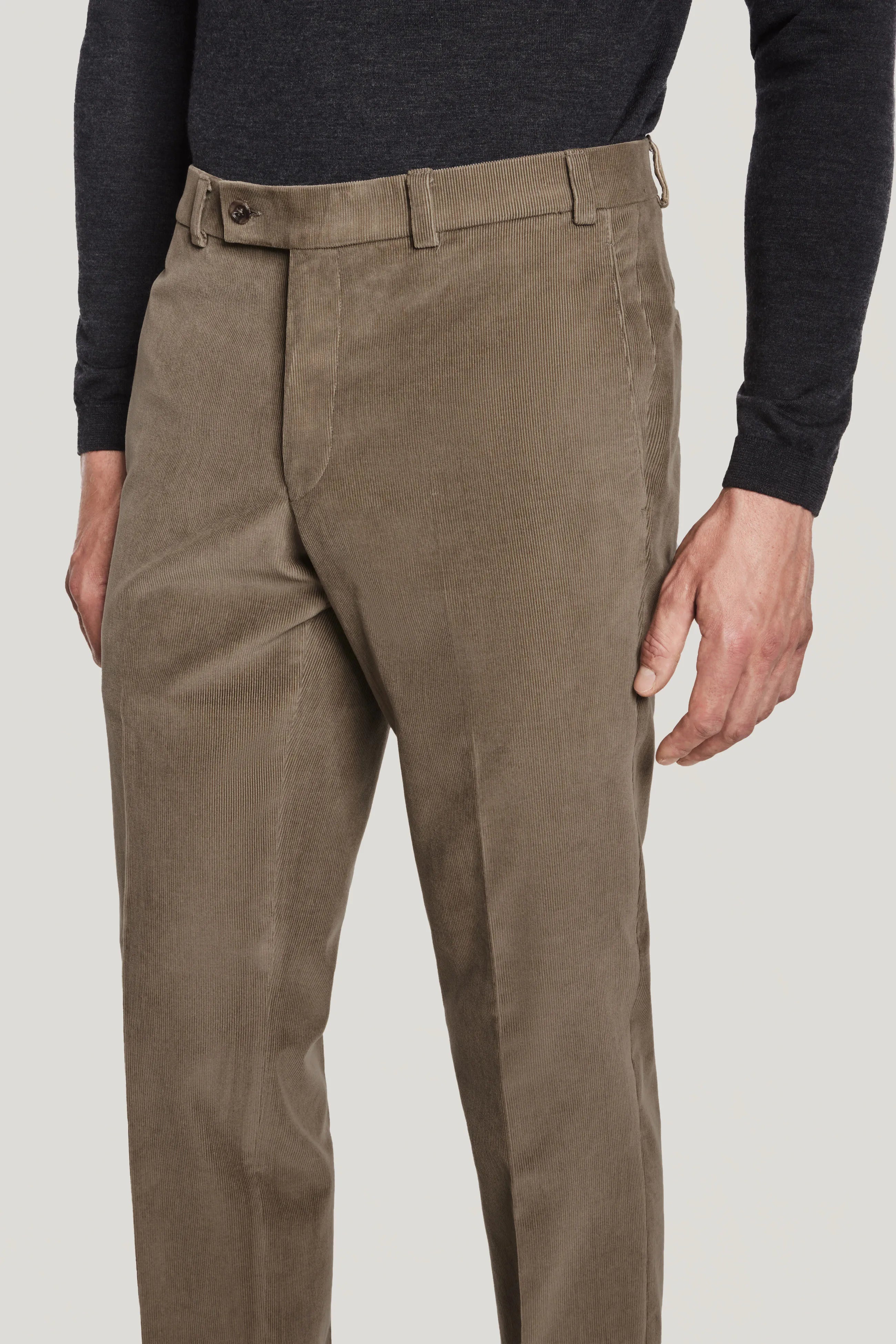 Alt view 1 Taupe Corduroy Trouser