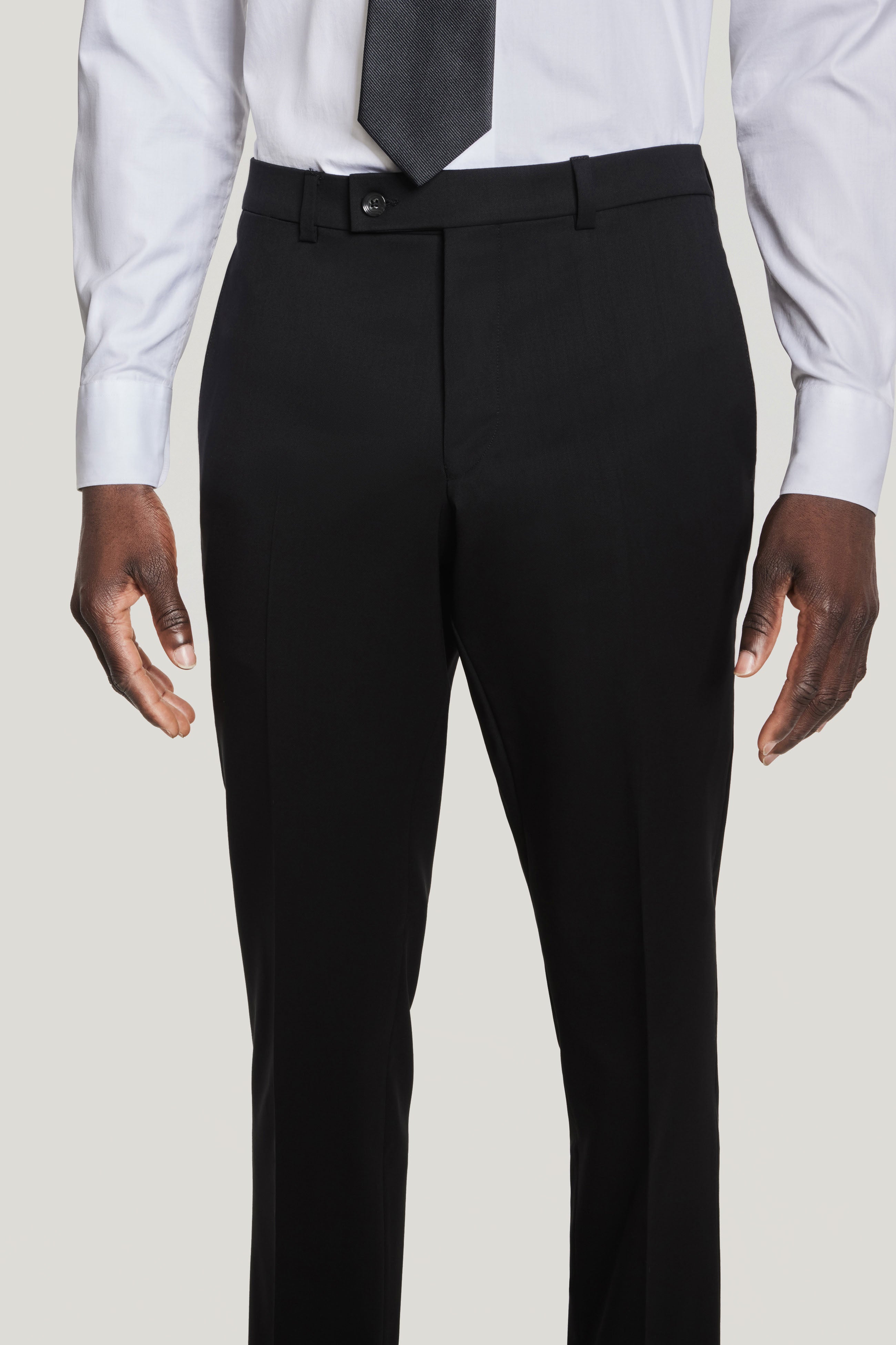 Alt view 1 Black Solid Suit Separate Trouser