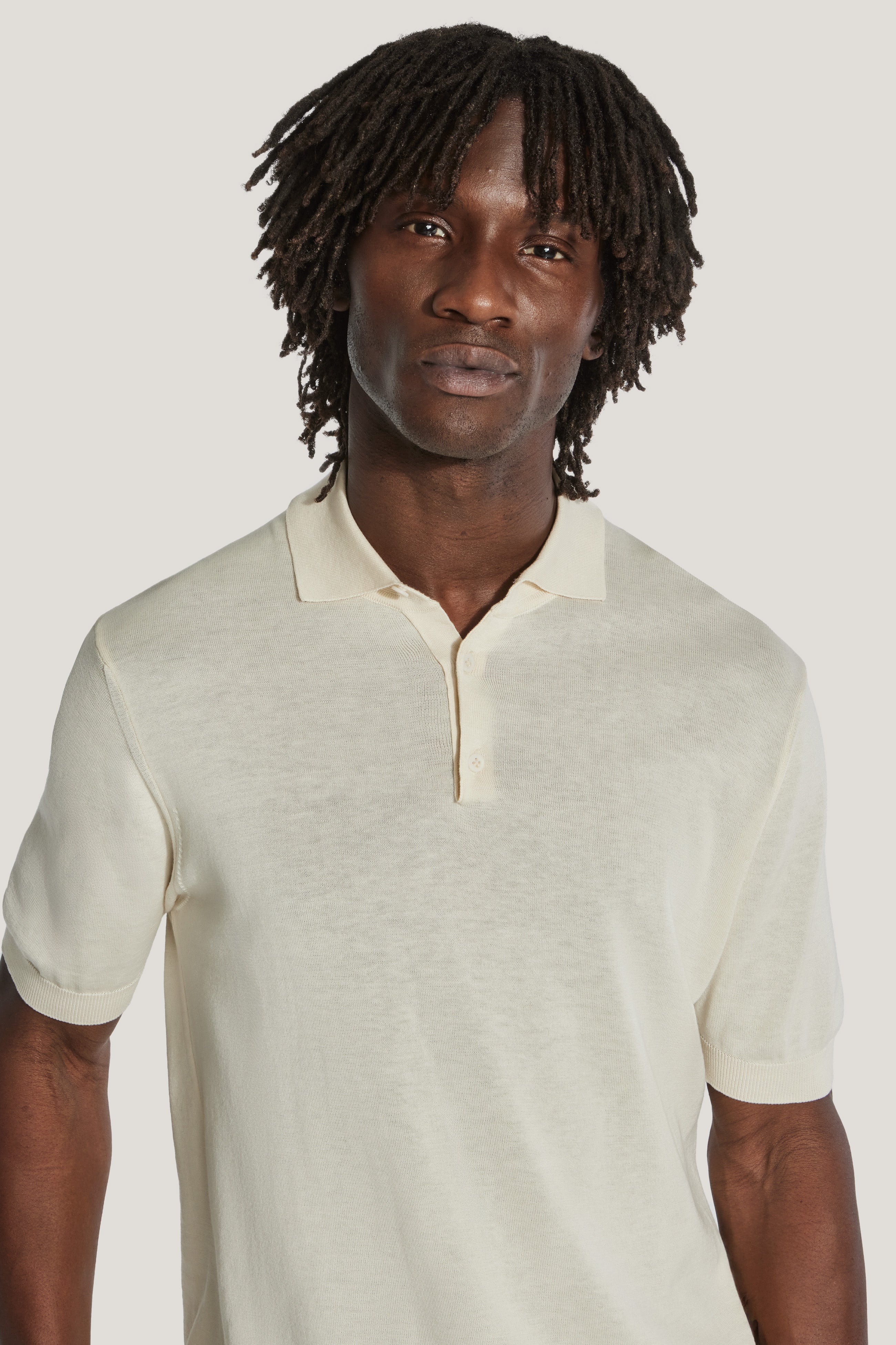 Alt view 1 Ecru Knit Polo