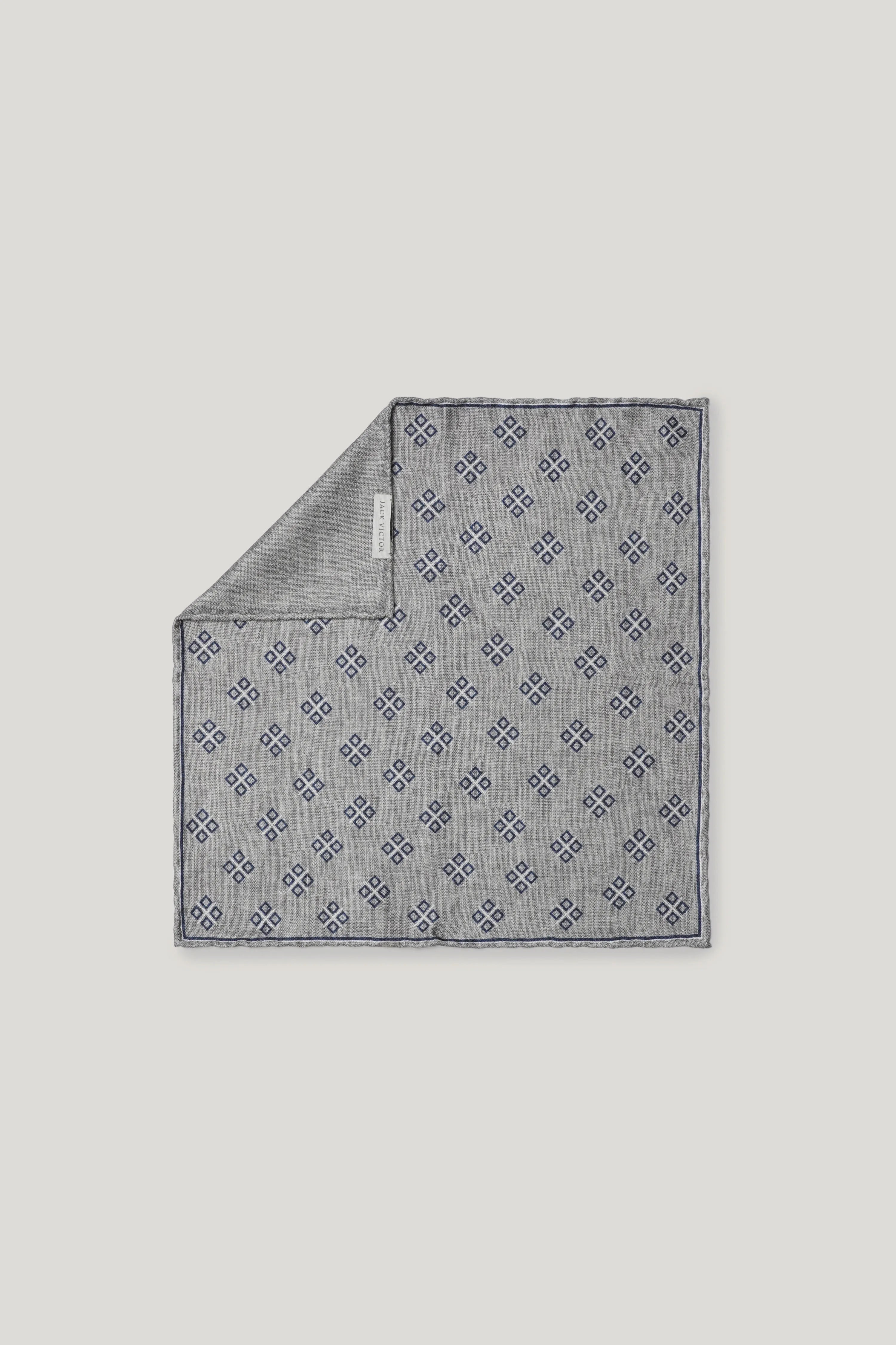 Vue alternative Pochette de costume imprimée monogramme gris