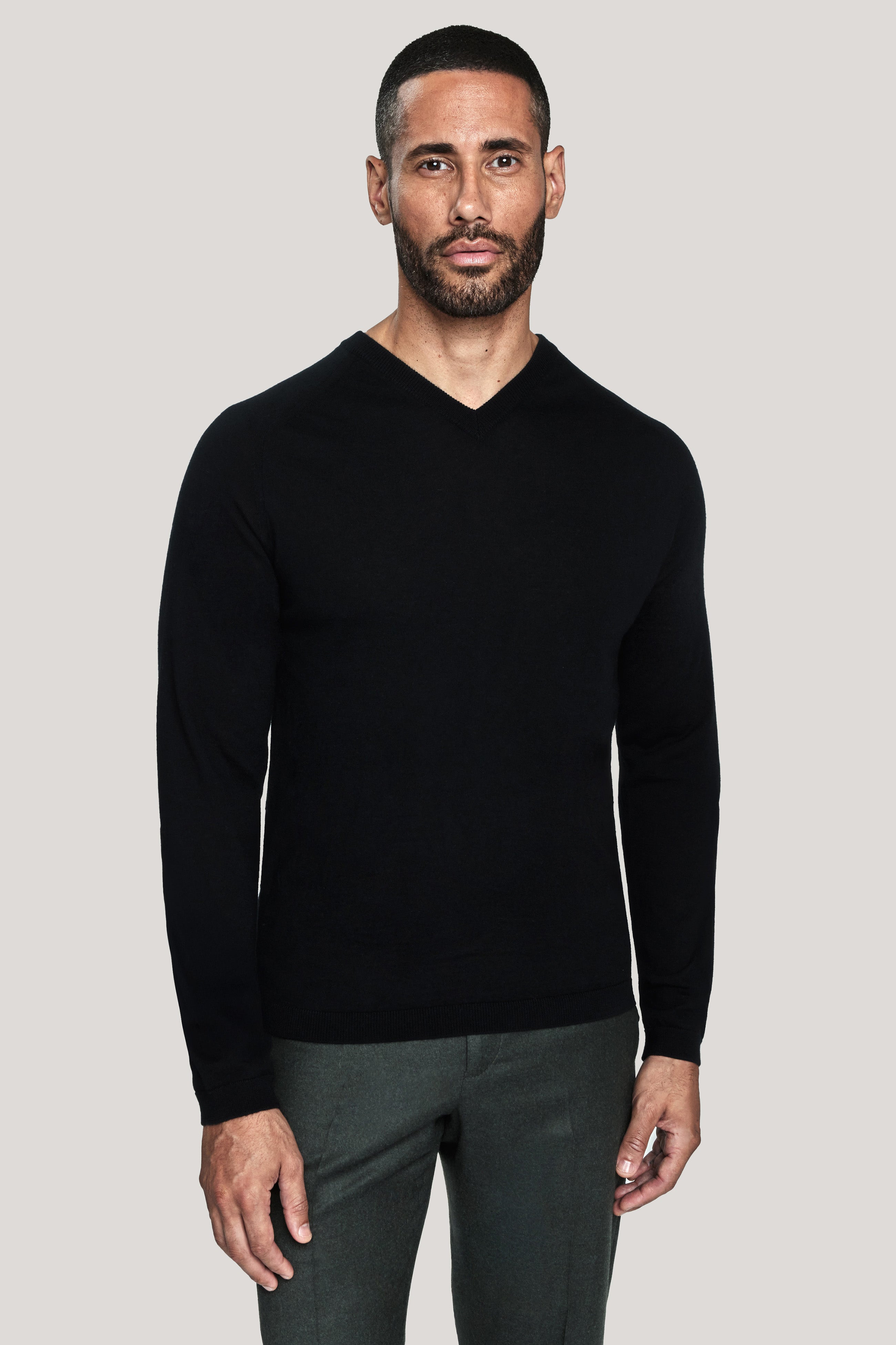 Alt view Black V-Neck Sweater