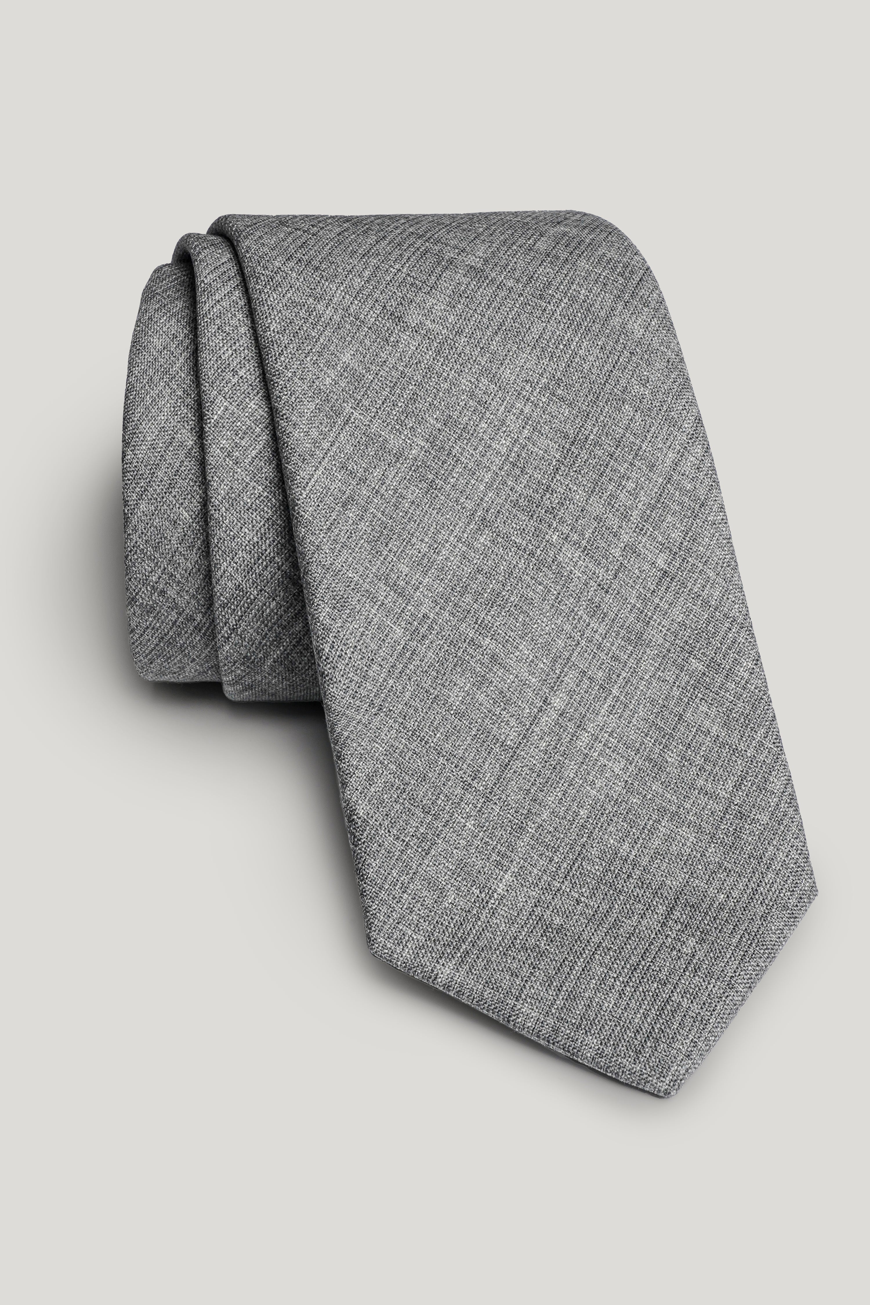 Alt view Grey Solid Tie