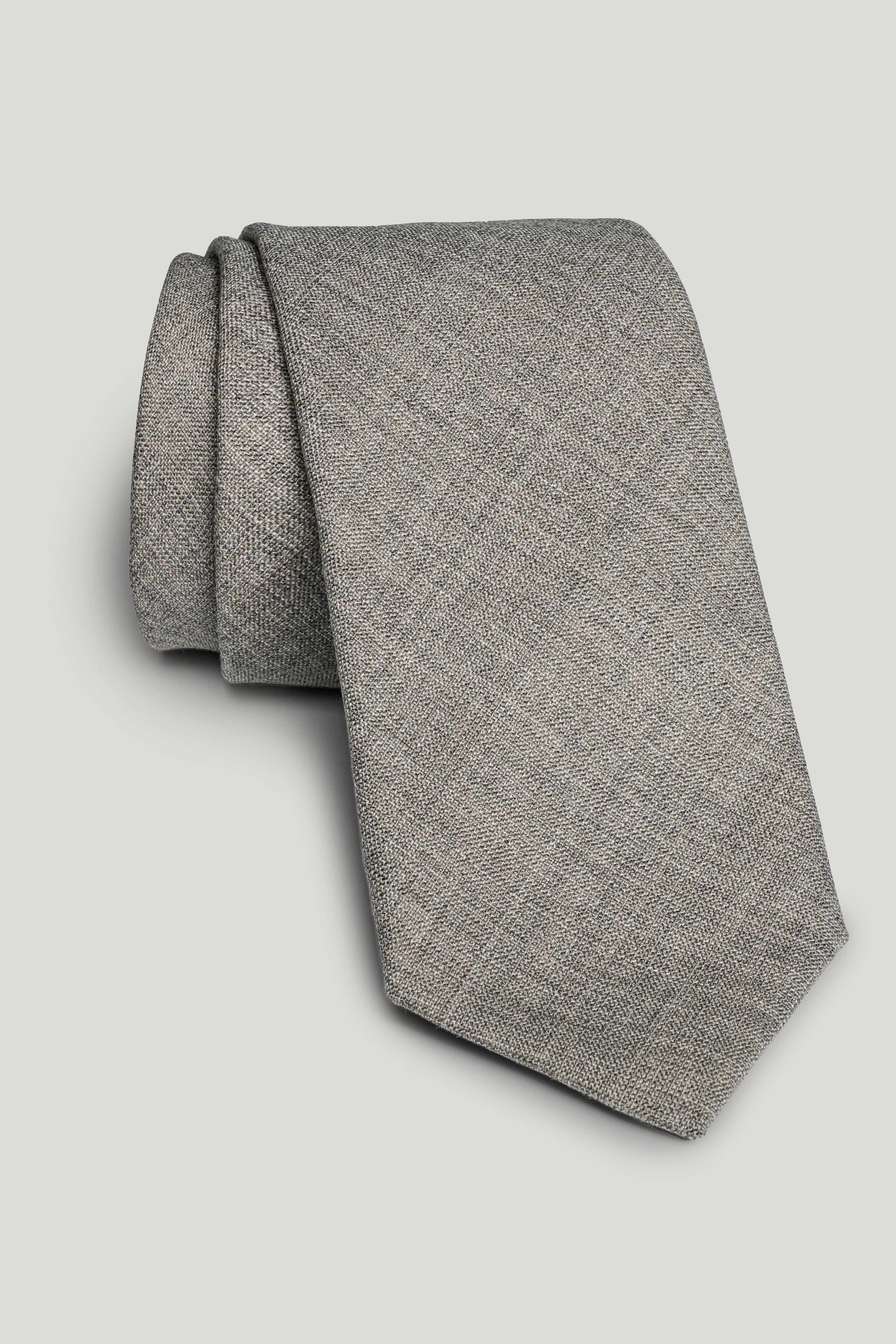 Alt view Taupe Solid Tie