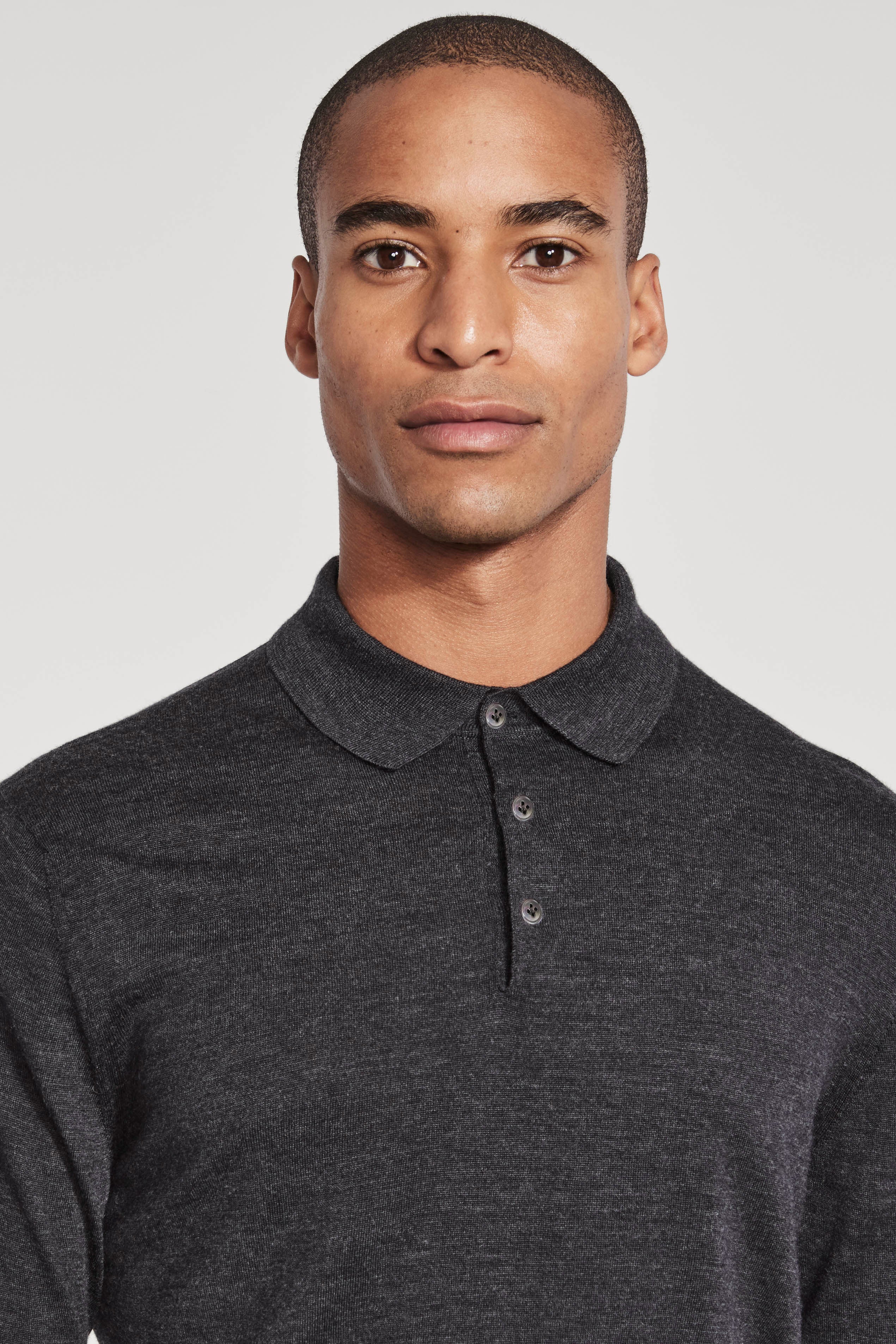 Alt view 1 Charcoal Long-Sleeve Polo