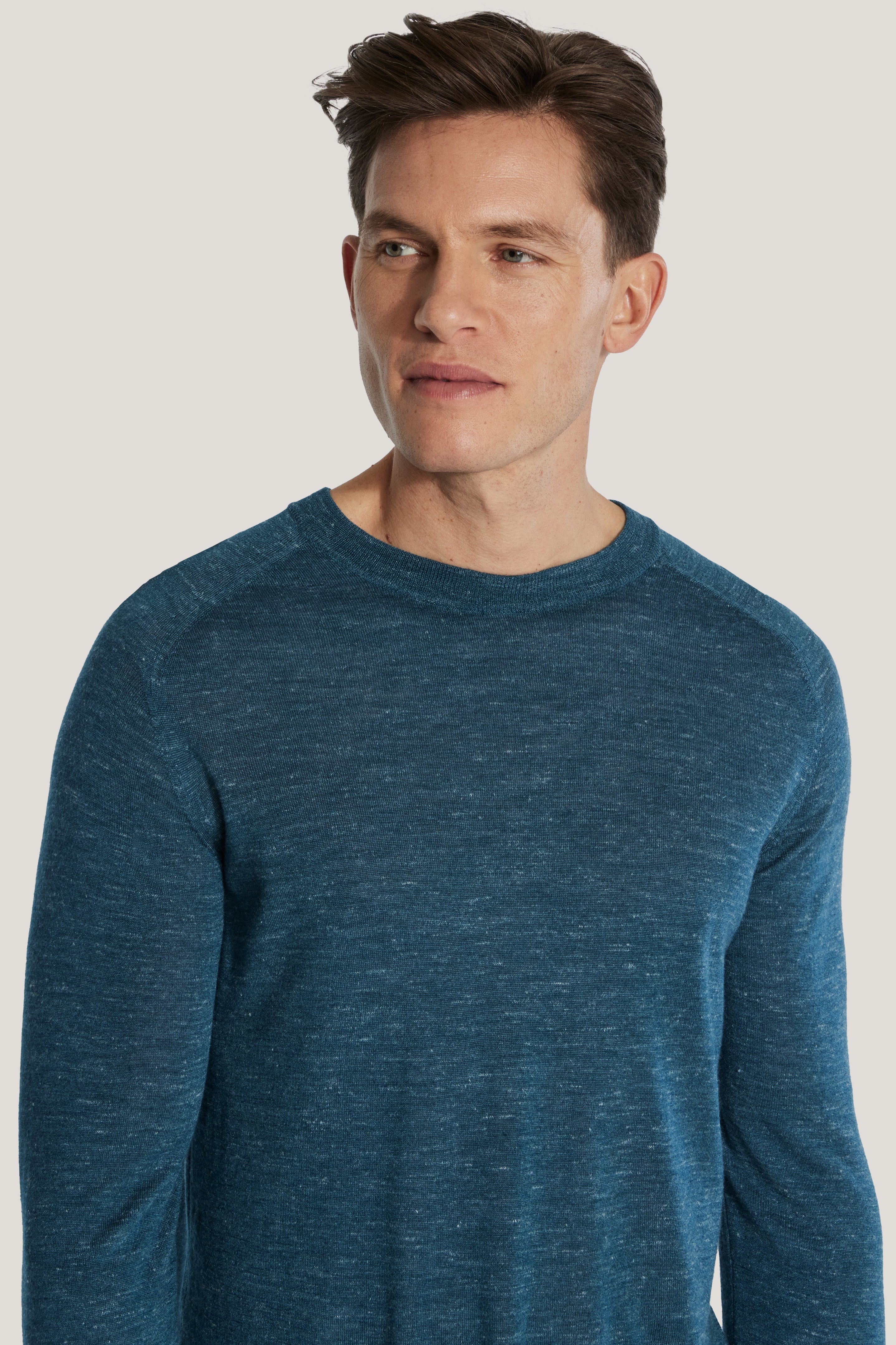 Alt view 1 Teal Long Sleeve Crew Neck