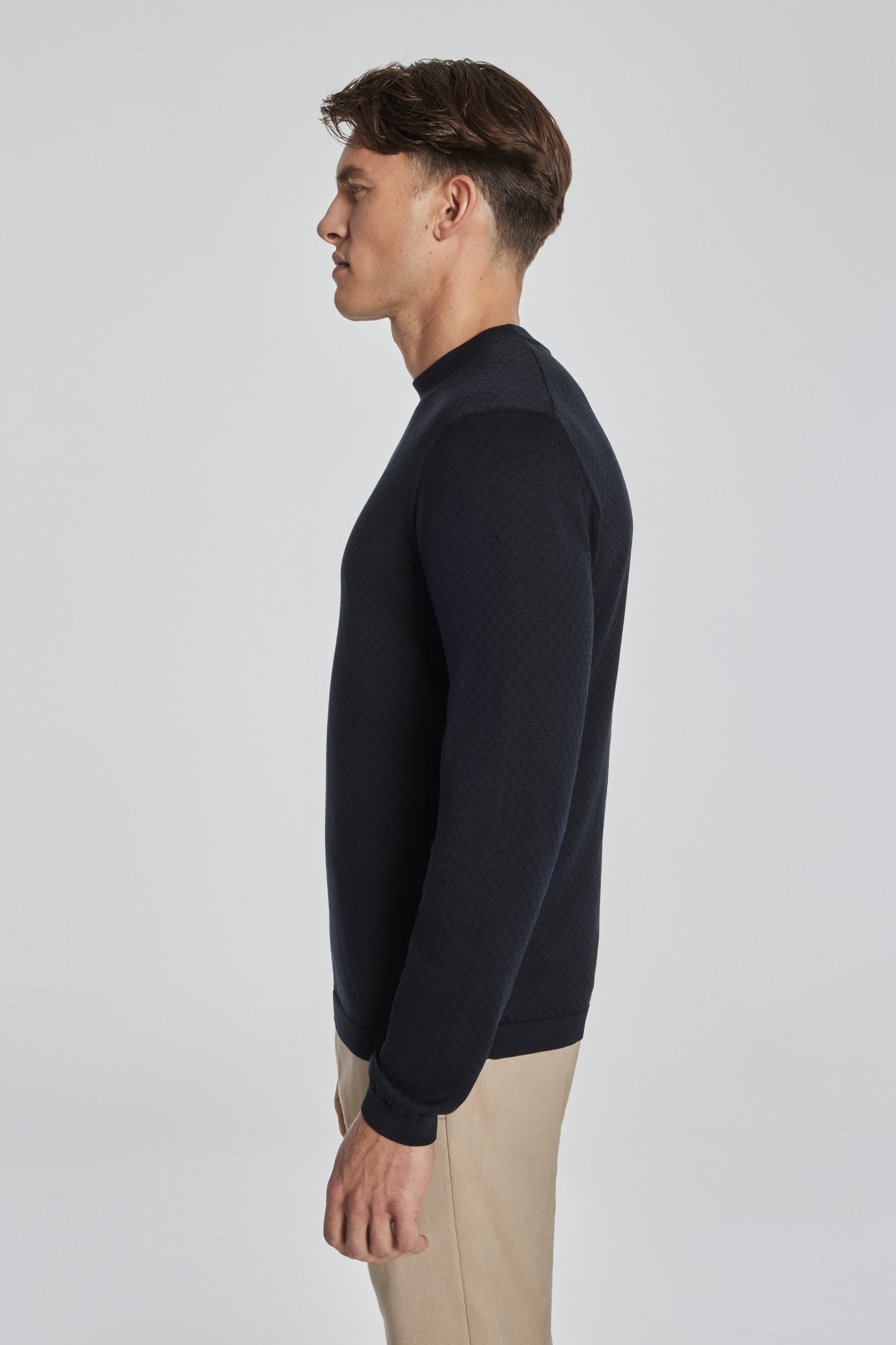 TIANEK Fashion Print Long Sleeve Comfortable Breathable Round-Neck
