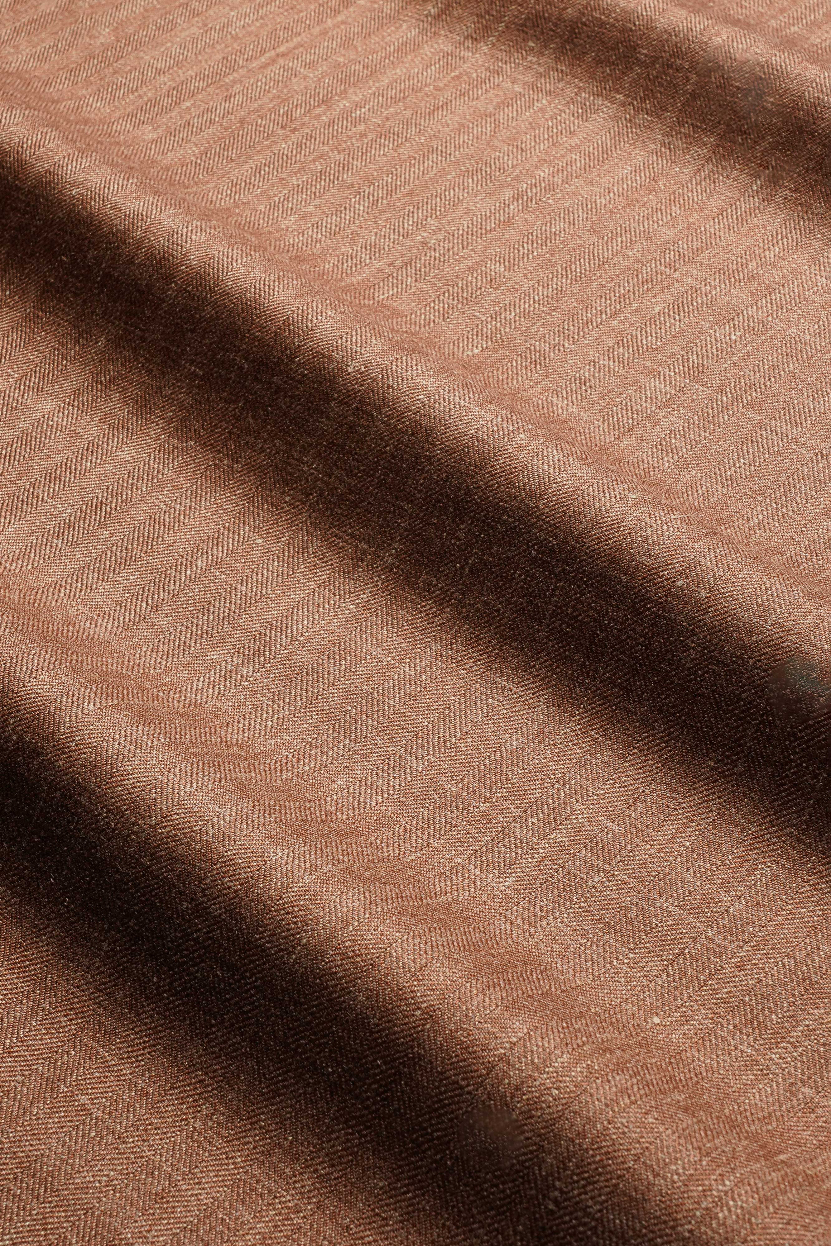 Alt view 3 Morton Tonal Herringbone Wool, Silk and Linen Blazer in Copper