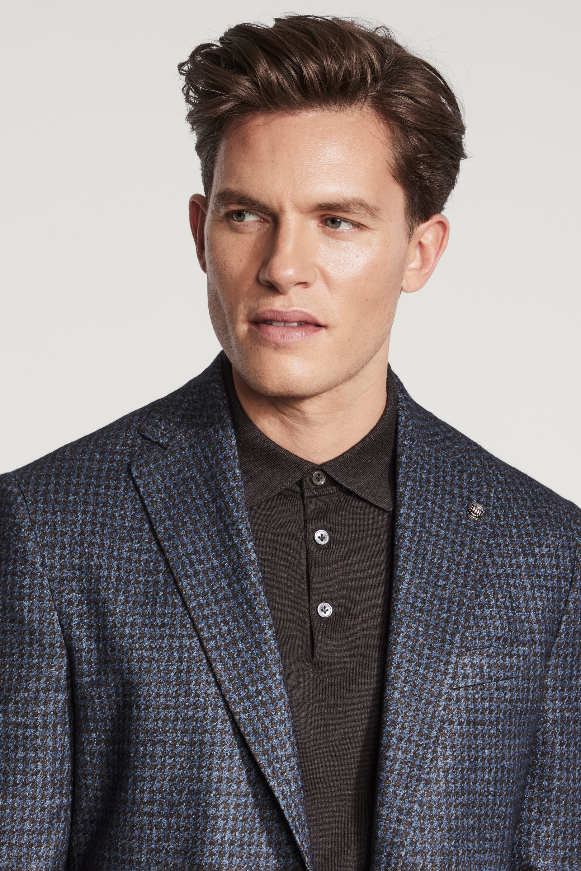 Alt view 1 Mid Blue Houndstooth COMFORTWEAR™ Blazer