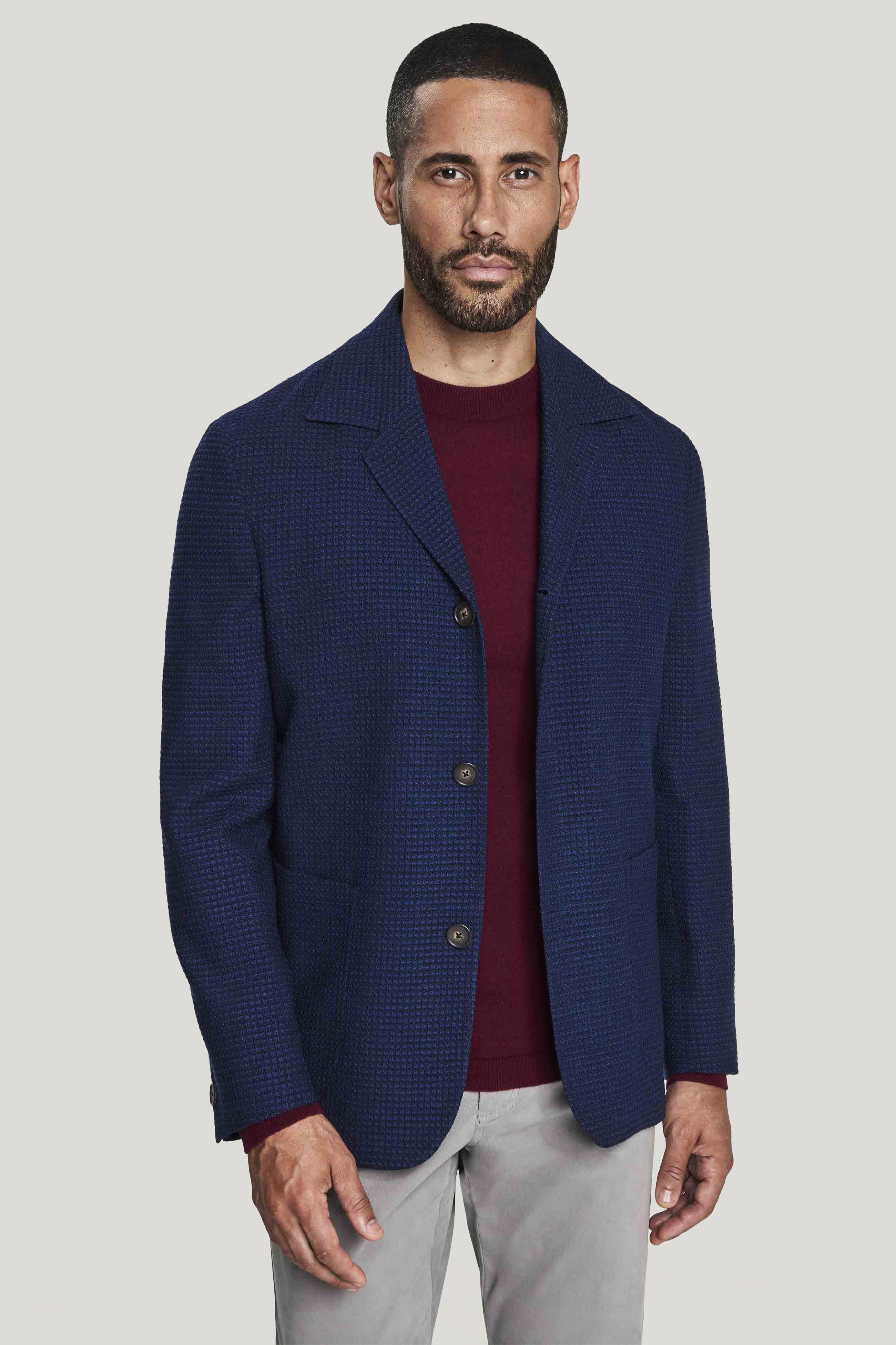 Vue alternative Veste COMFORTWEAR™ Ready en tricot bleu marine